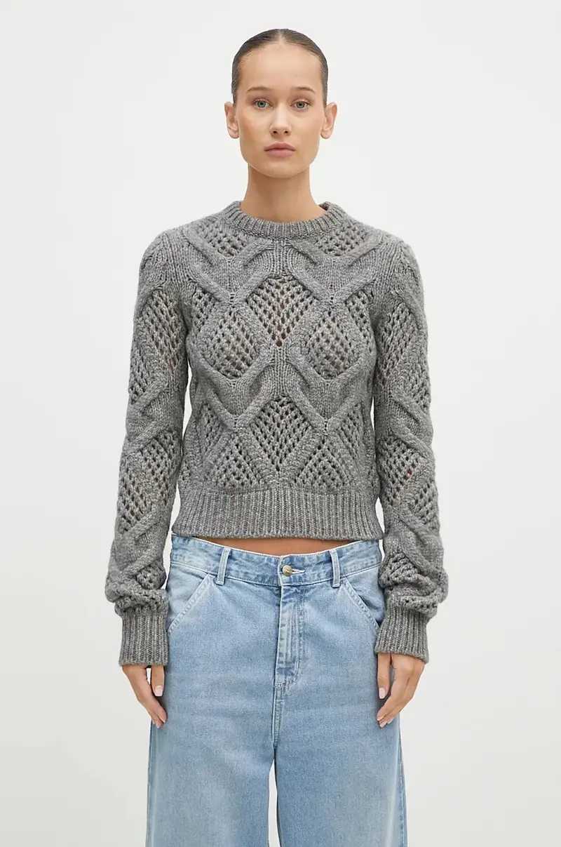 maglione in lana Narvel donna colore grigio 2422366092600