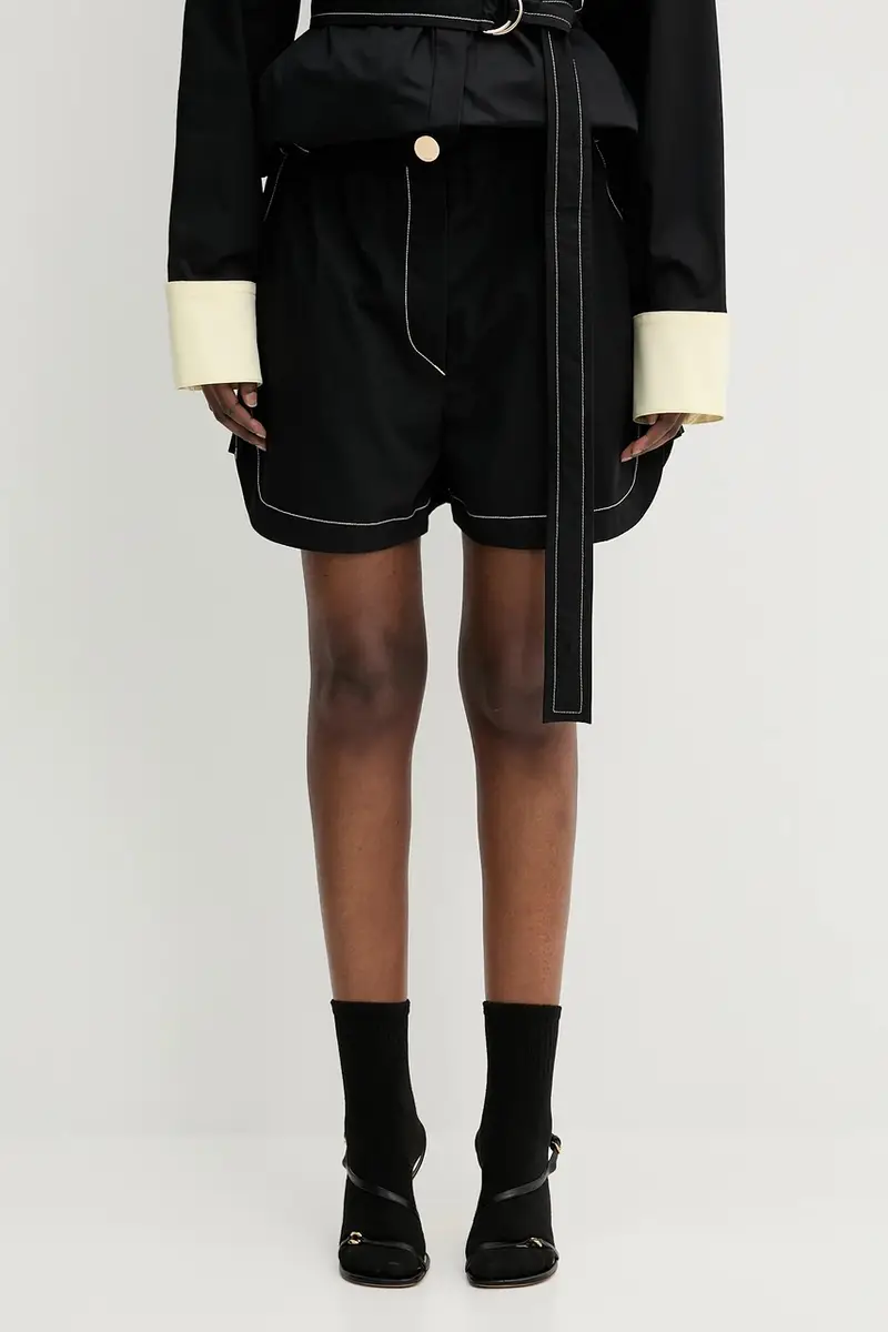 pantaloncini in cotone Lacrima donna colore nero 2512141052600