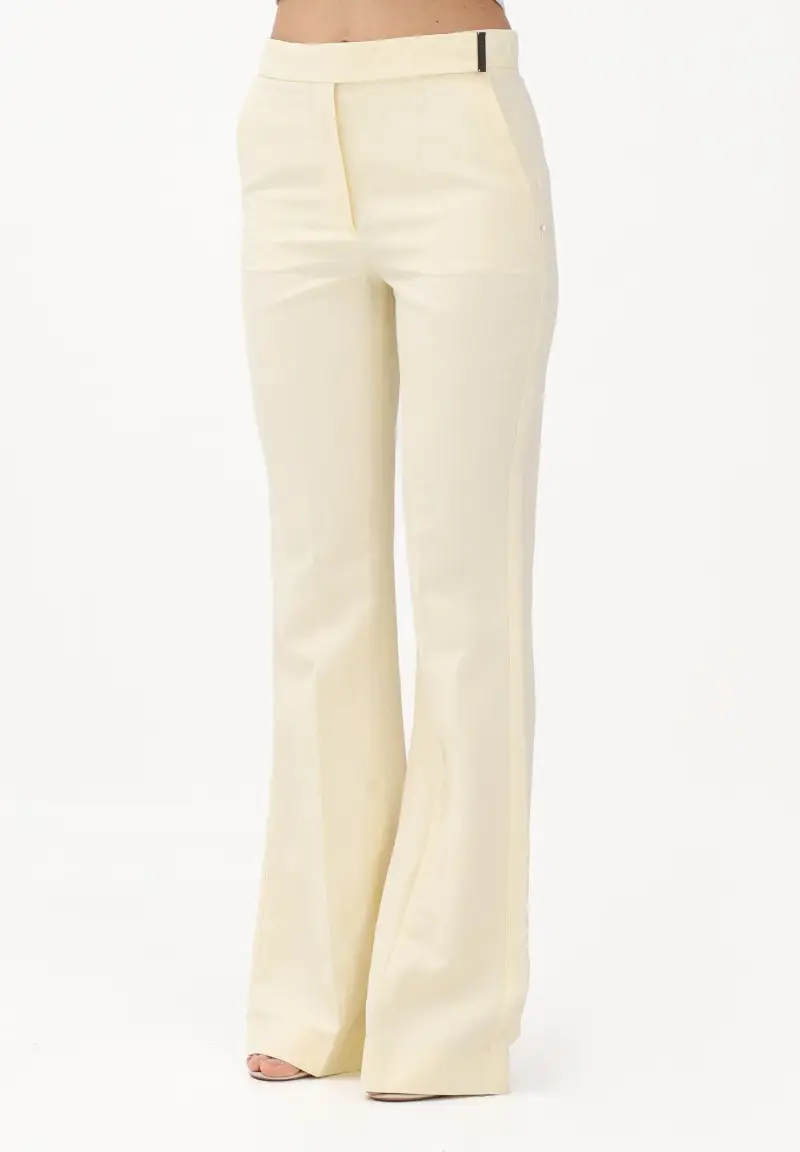 Pantalone elegante SPSPIACERE giallino da donna