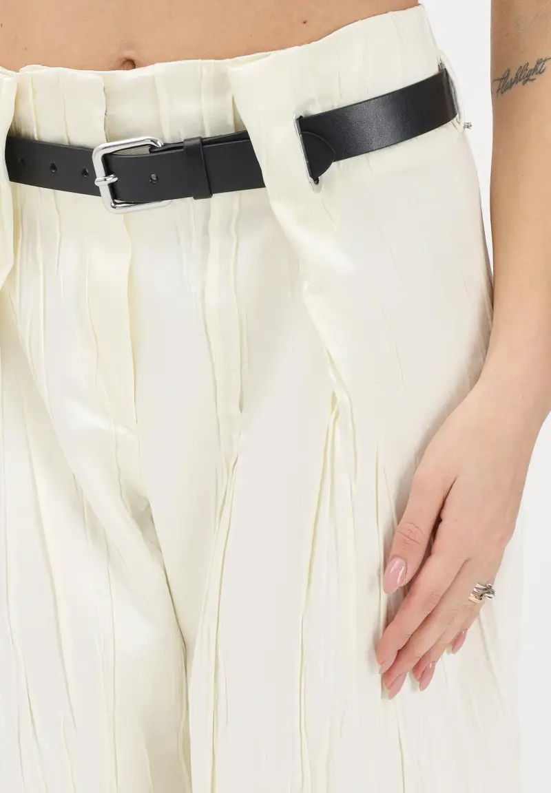 Pantalone elegante SPXLESENA avorio da donna miniatura 3