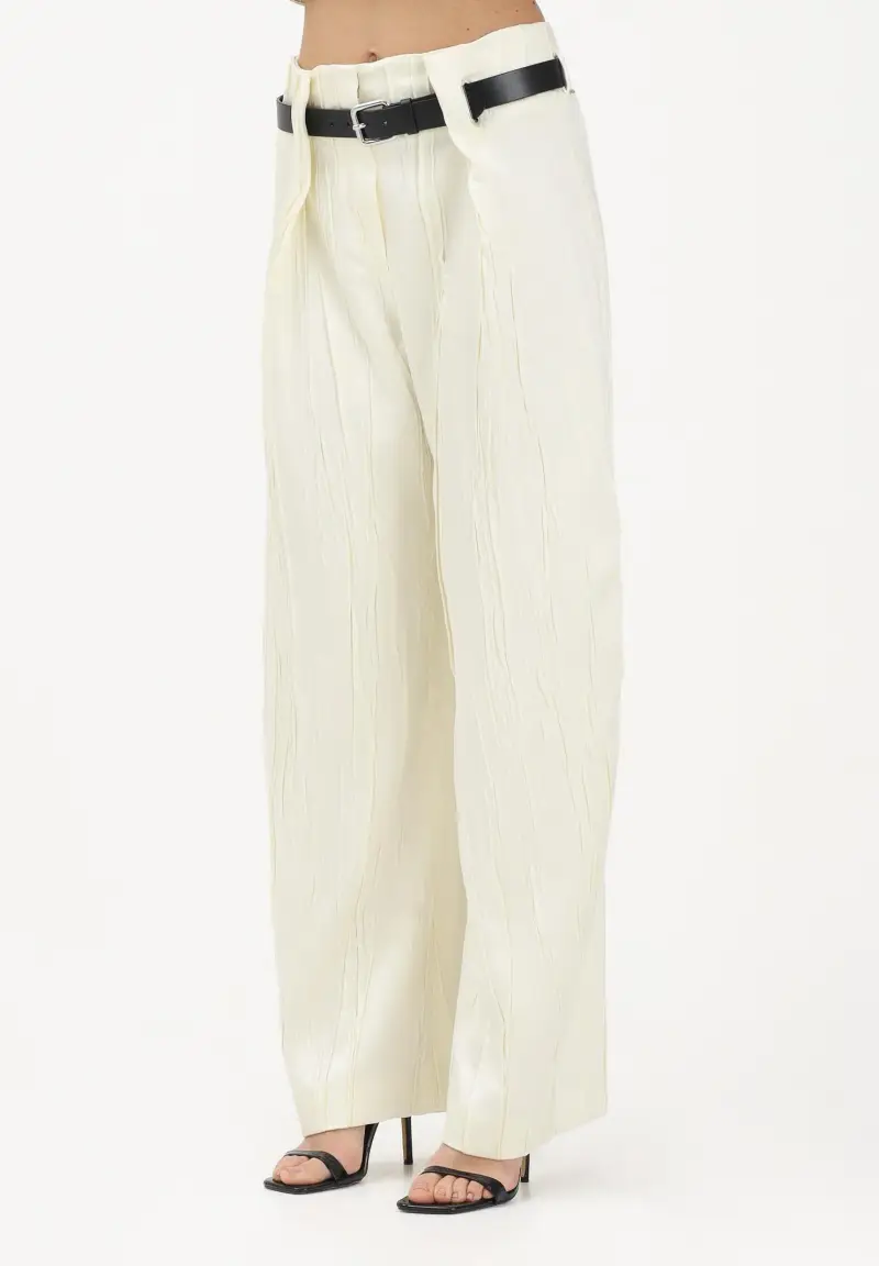 Pantalone elegante SPXLESENA avorio da donna