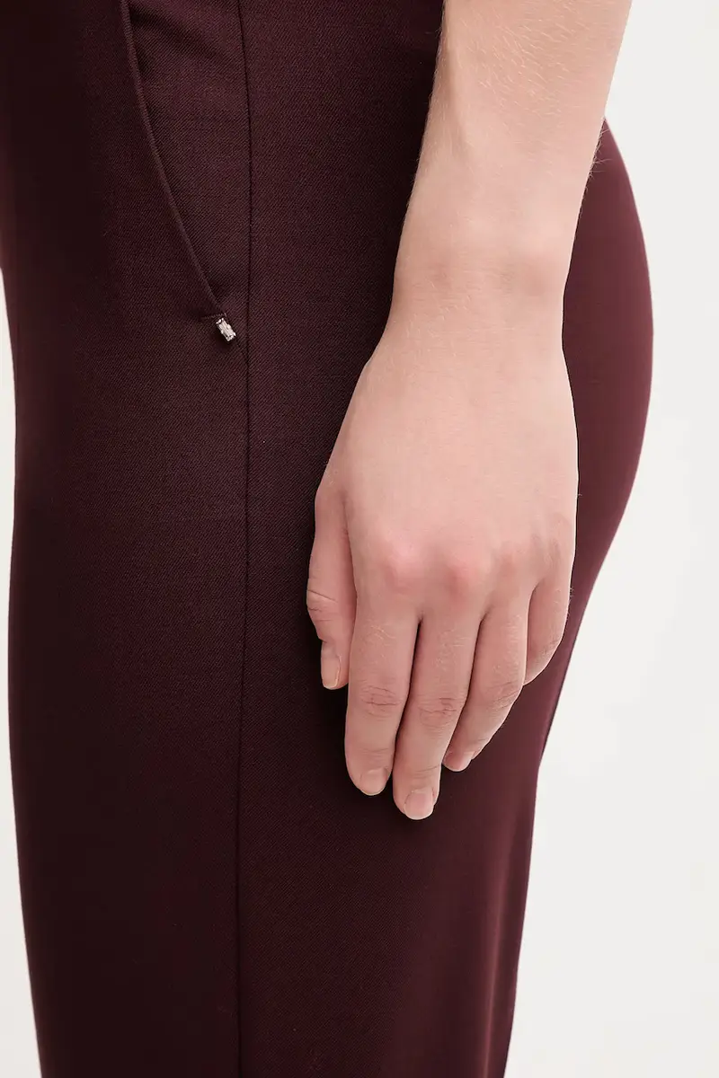 pantaloni con lana FEBE colore granata 2522136082600 miniatura 4