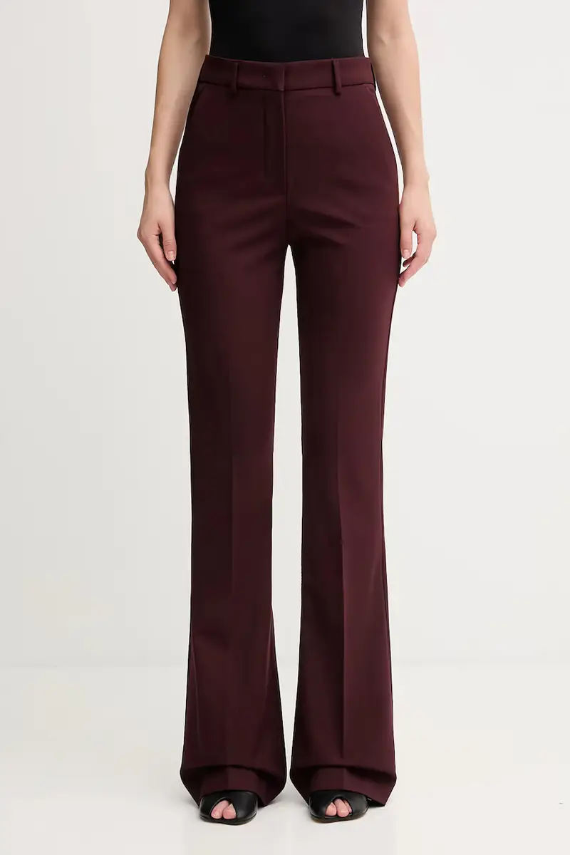 pantaloni con lana FEBE colore granata 2522136082600