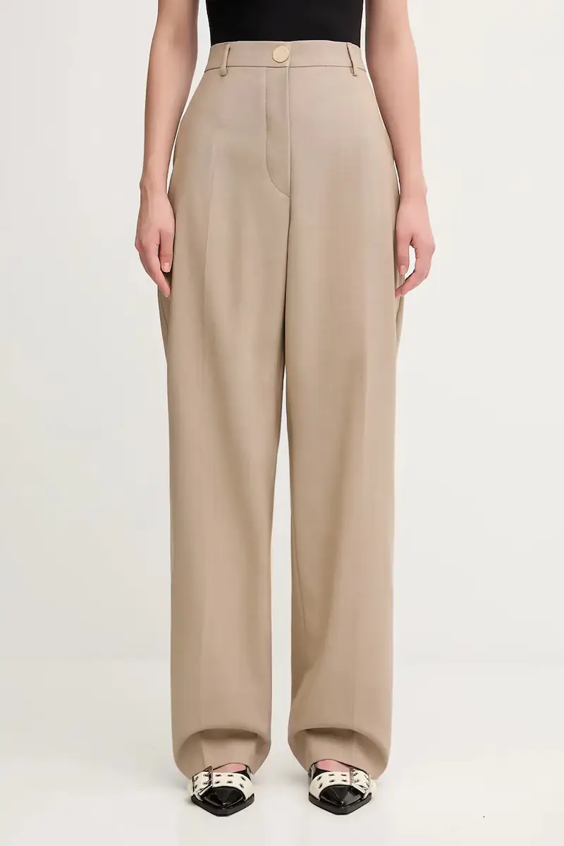 pantaloni con lana SALVO colore beige 2522136071600