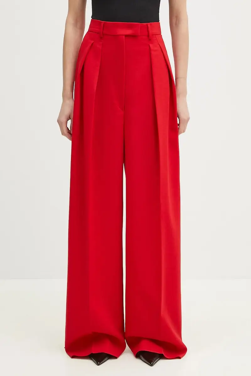 pantaloni in lana Abadan donna colore rosso 2512131041600