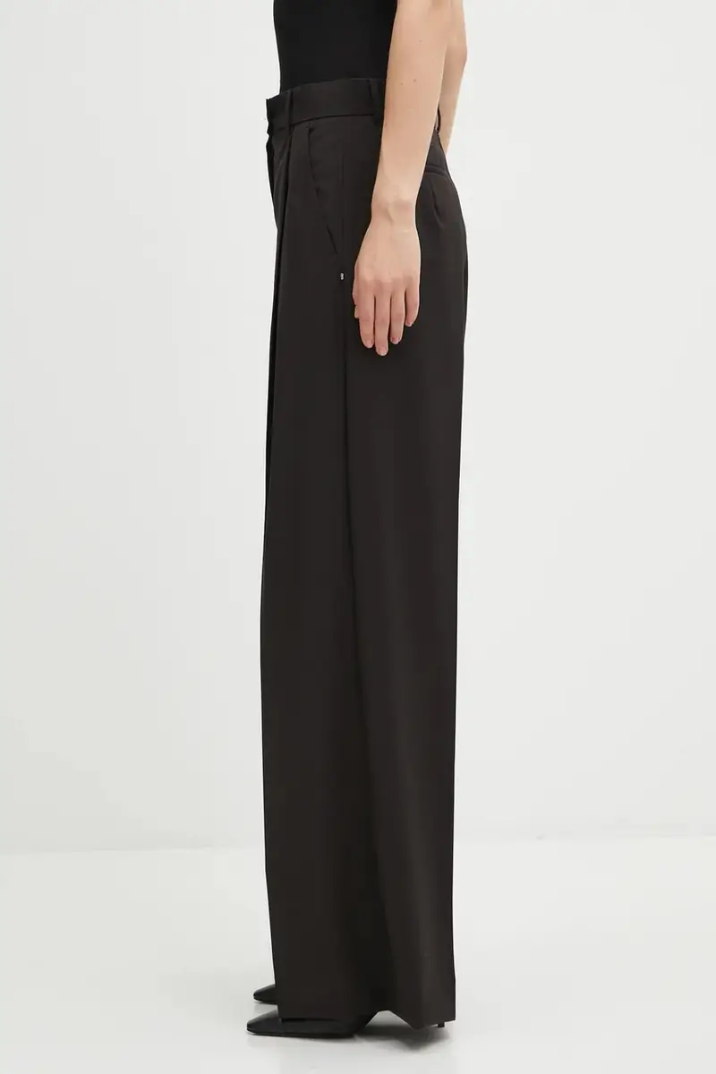 pantaloni in lana VELA donna colore marrone 2522136021600 miniatura 2