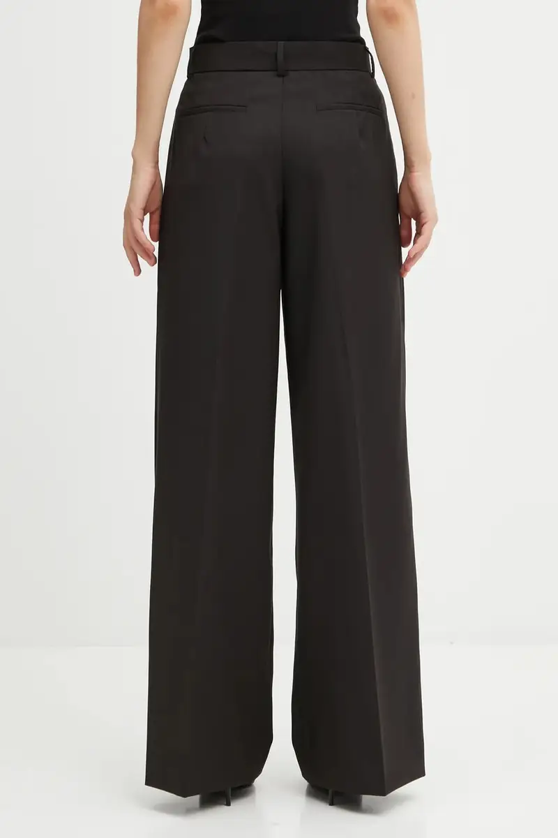 pantaloni in lana VELA donna colore marrone 2522136021600 miniatura 3