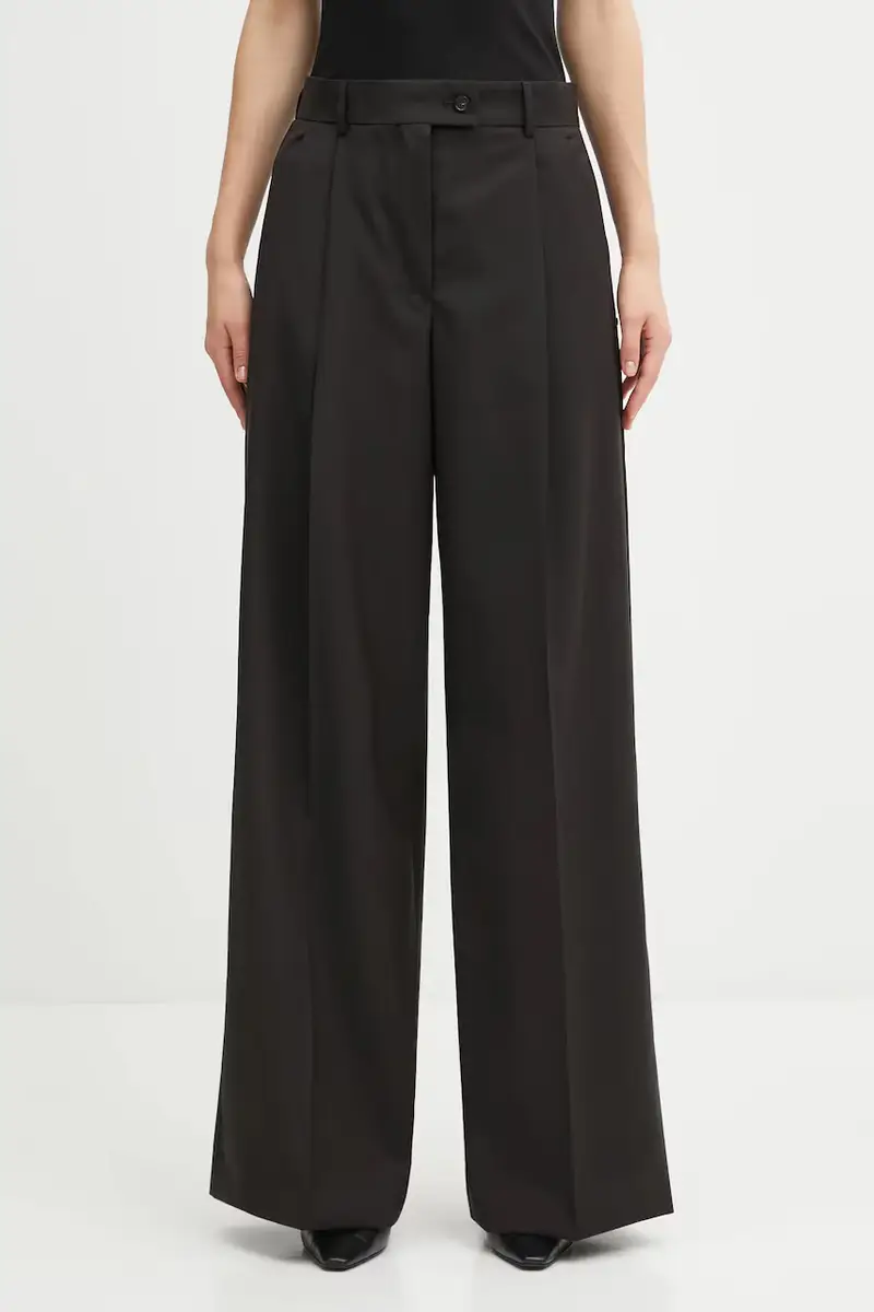 pantaloni in lana VELA donna colore marrone 2522136021600