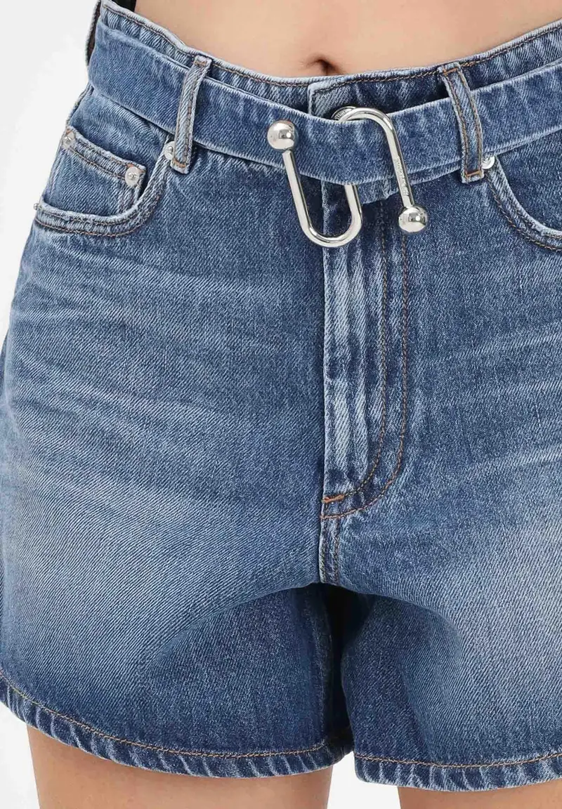 Shorts SPXFIESTA in denim medio da donna miniatura 3