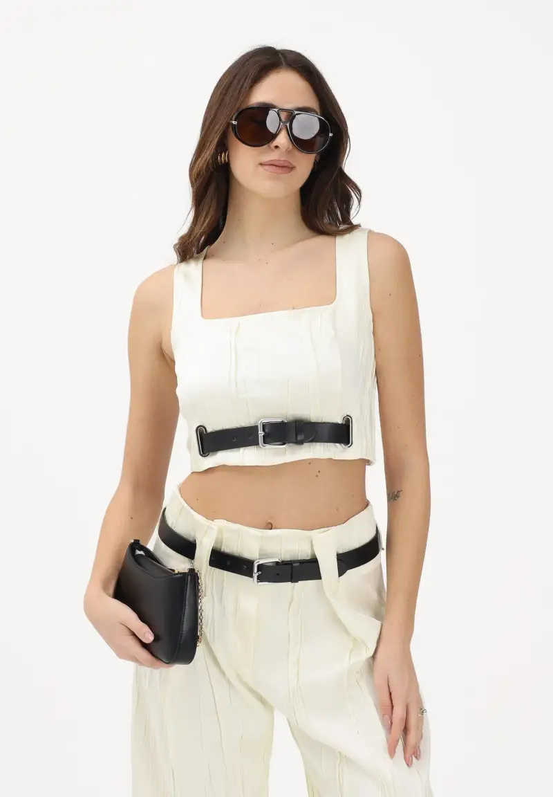 Top SPXZIGRINO avorio da donna miniatura 2