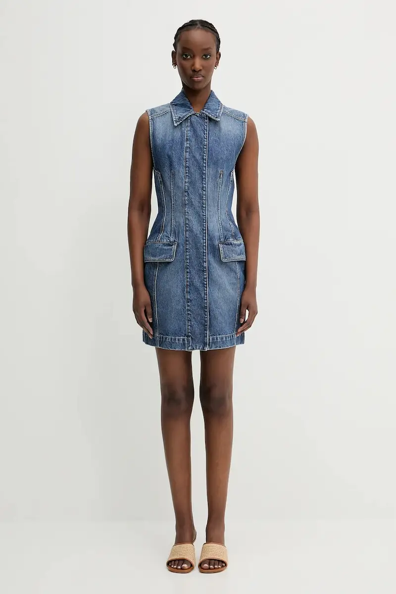 vestito di jeans Carabo colore blu 2512221012600