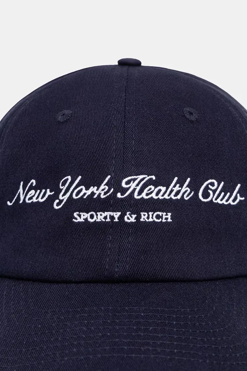 berretto da baseball in cotone NY Health Club Blu navy miniatura 2