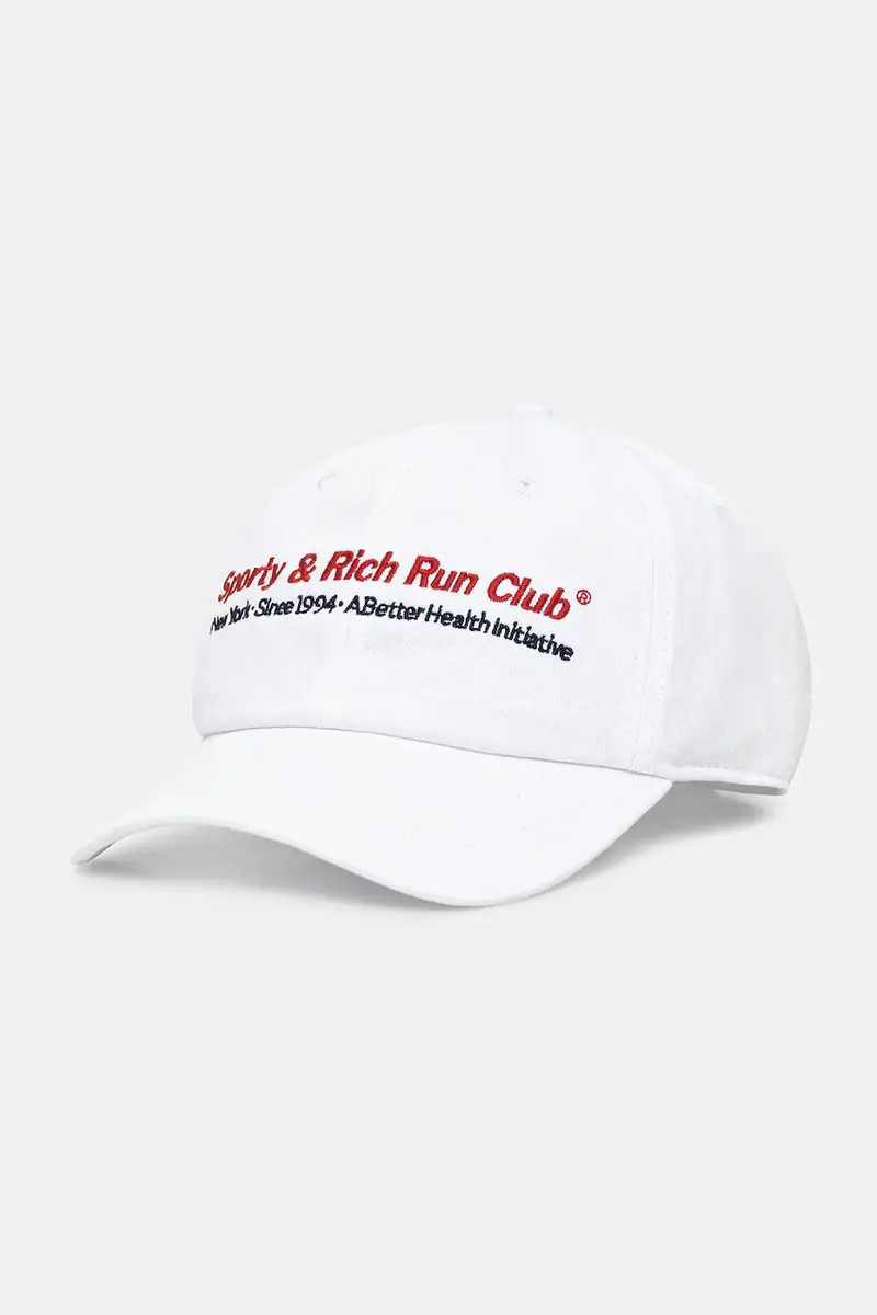 berretto da baseball in cotone Run Club colore bianco AC07964172WH01