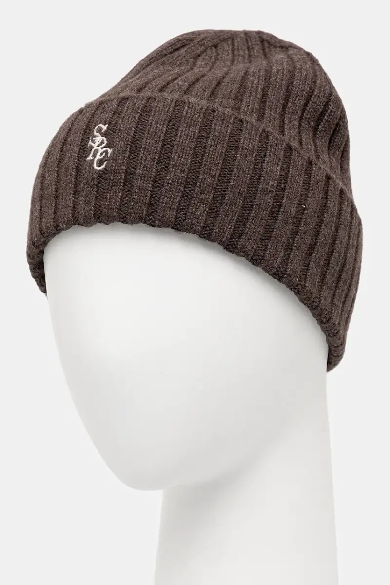 berretto in lana SRC Cashmere Marrone miniatura 2