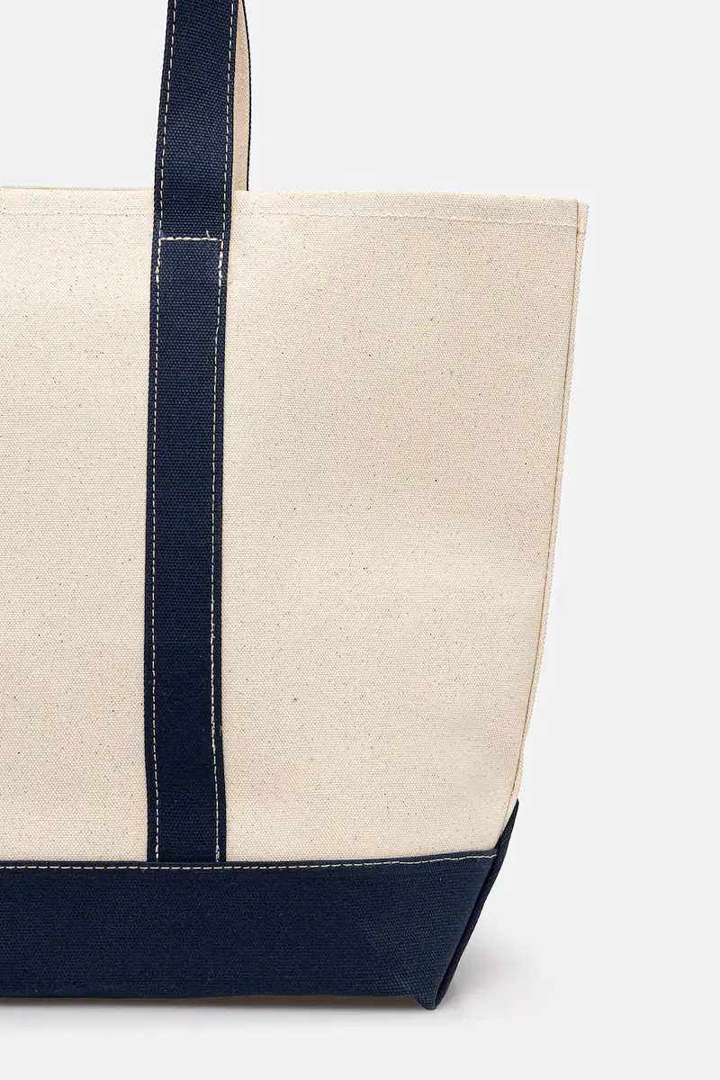 borsetta Yale Crest Tote Beige miniatura 3