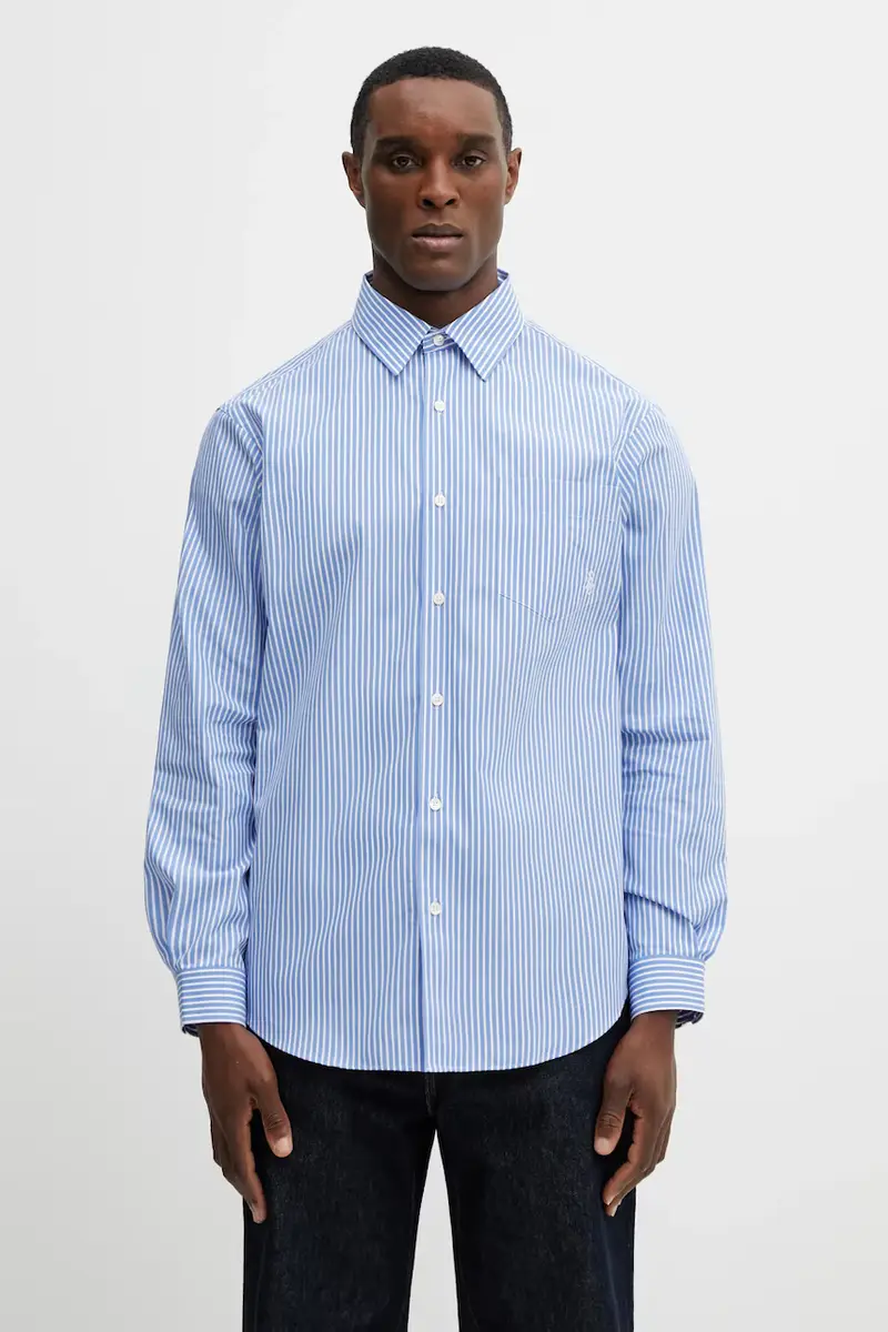 camicia in cotone SRC Oversized Blu