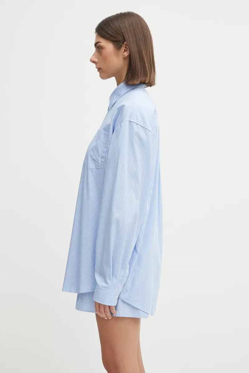 camicia in cotone Src Oversized donna colore blu SI006602302ST08 miniatura 2