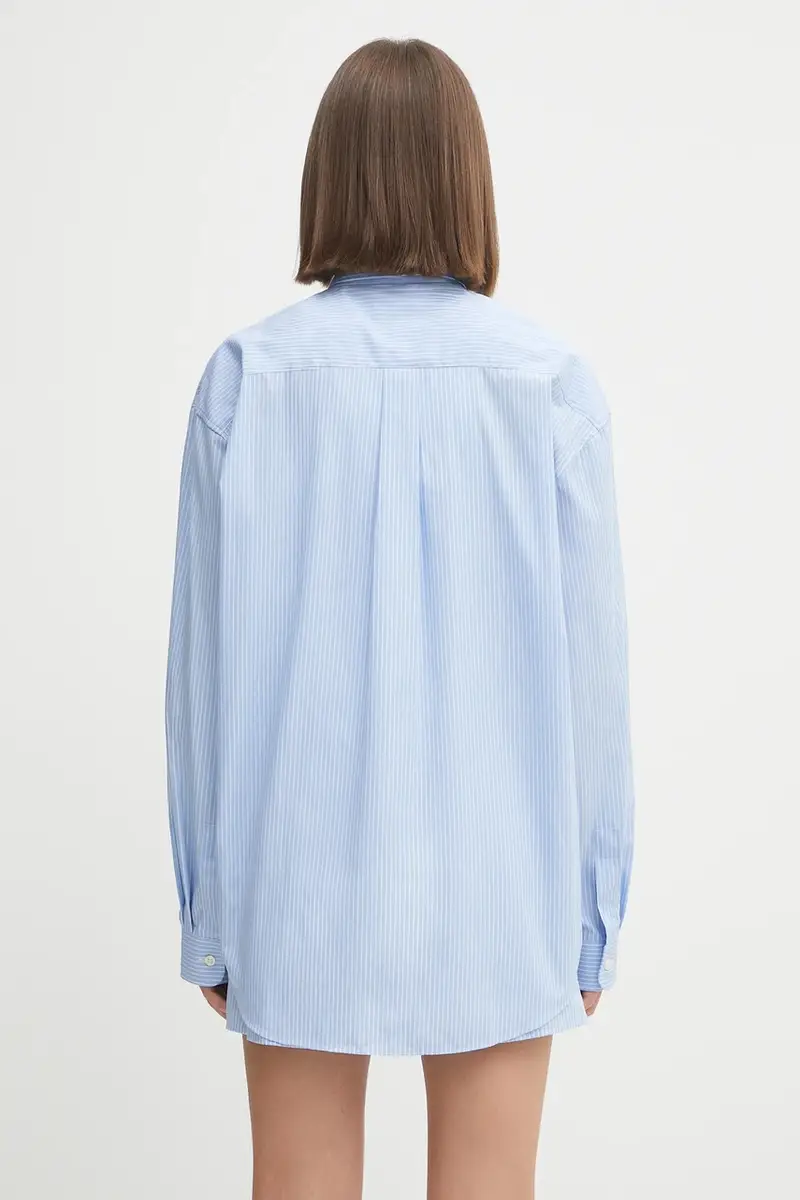 camicia in cotone Src Oversized donna colore blu SI006602302ST08 miniatura 3