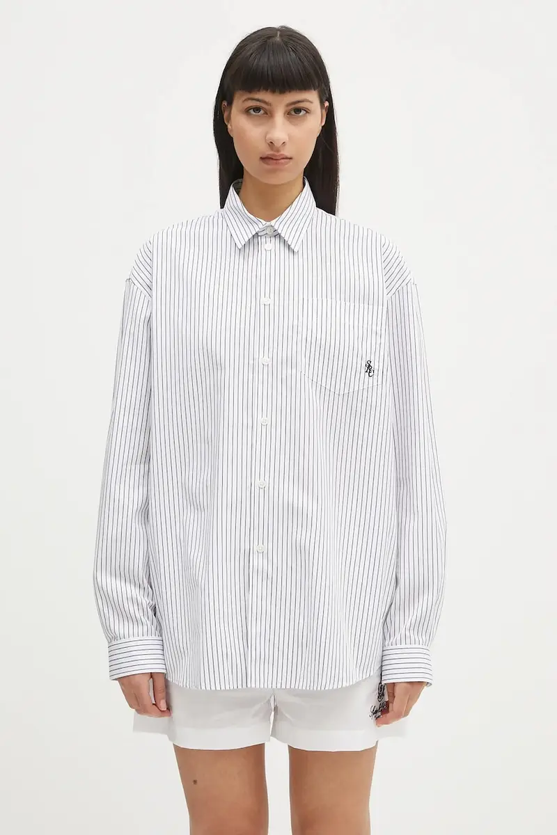 camicia in cotone Src Oversized donna colore blu SI006606302ST02