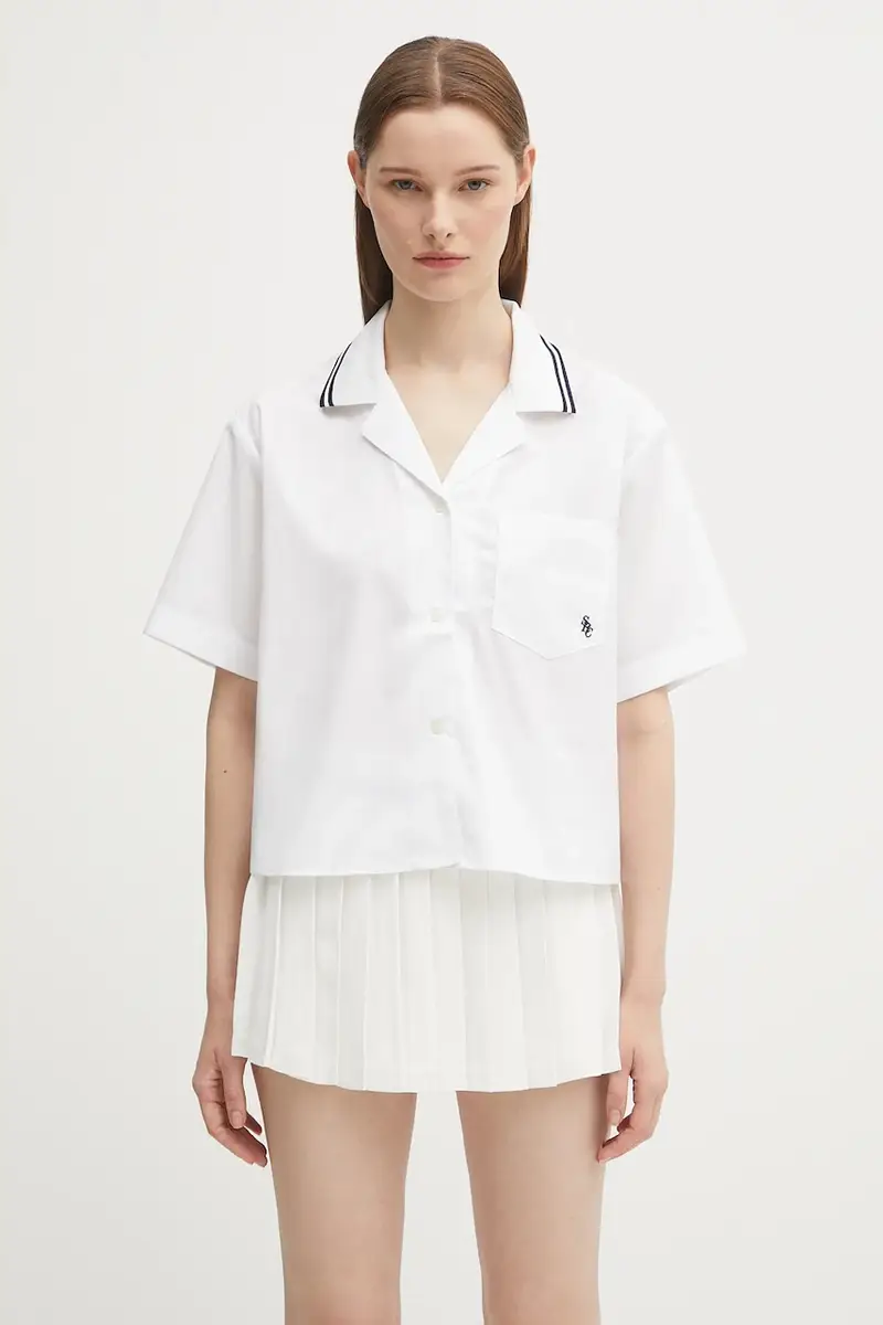 camicia in cotone Src Sailor donna colore bianco SI023602302WH01