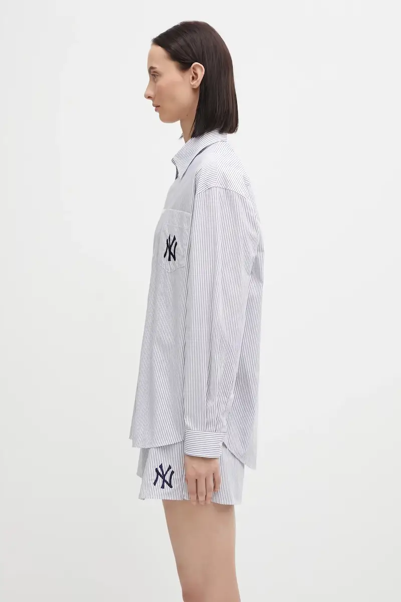 camicia in cotone Yankees Serif Oversized donna colore blu navy SI006623631ST09 miniatura 2