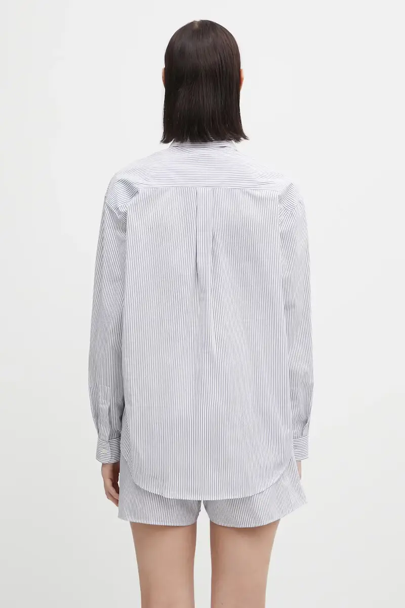 camicia in cotone Yankees Serif Oversized donna colore blu navy SI006623631ST09 miniatura 3