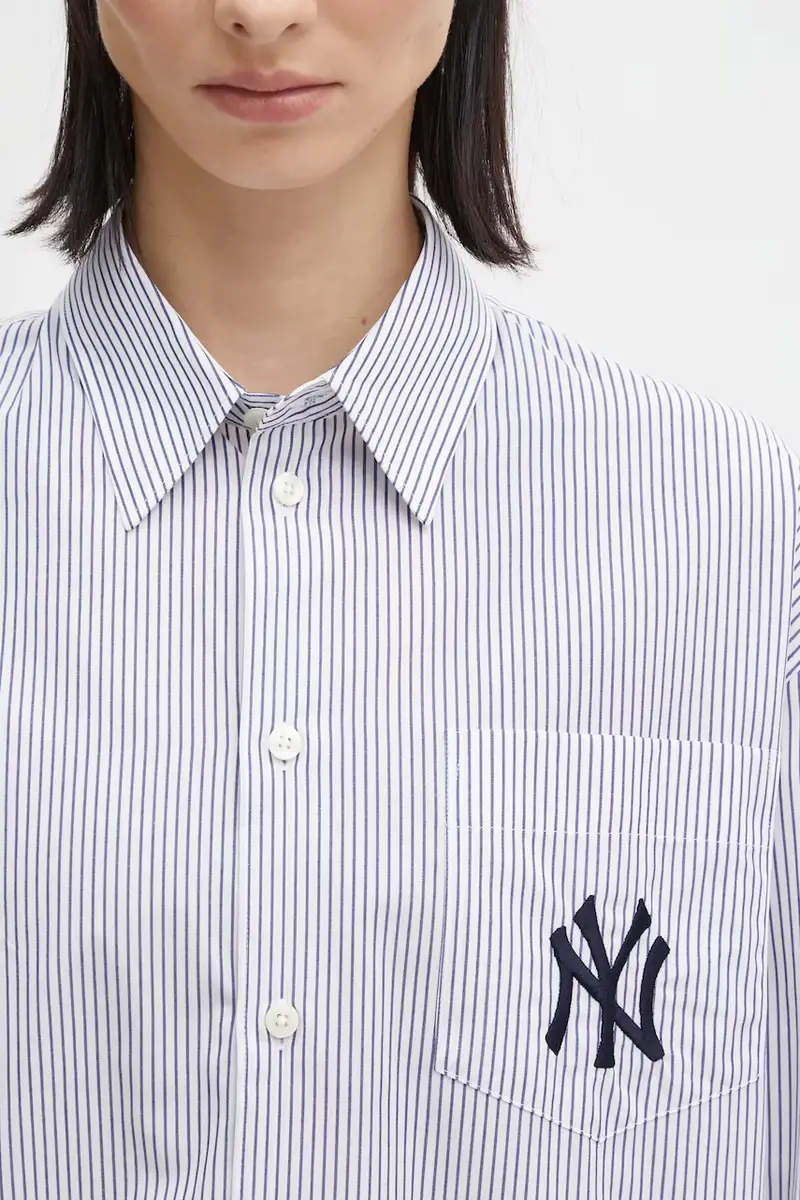 camicia in cotone Yankees Serif Oversized donna colore blu navy SI006623631ST09 miniatura 4
