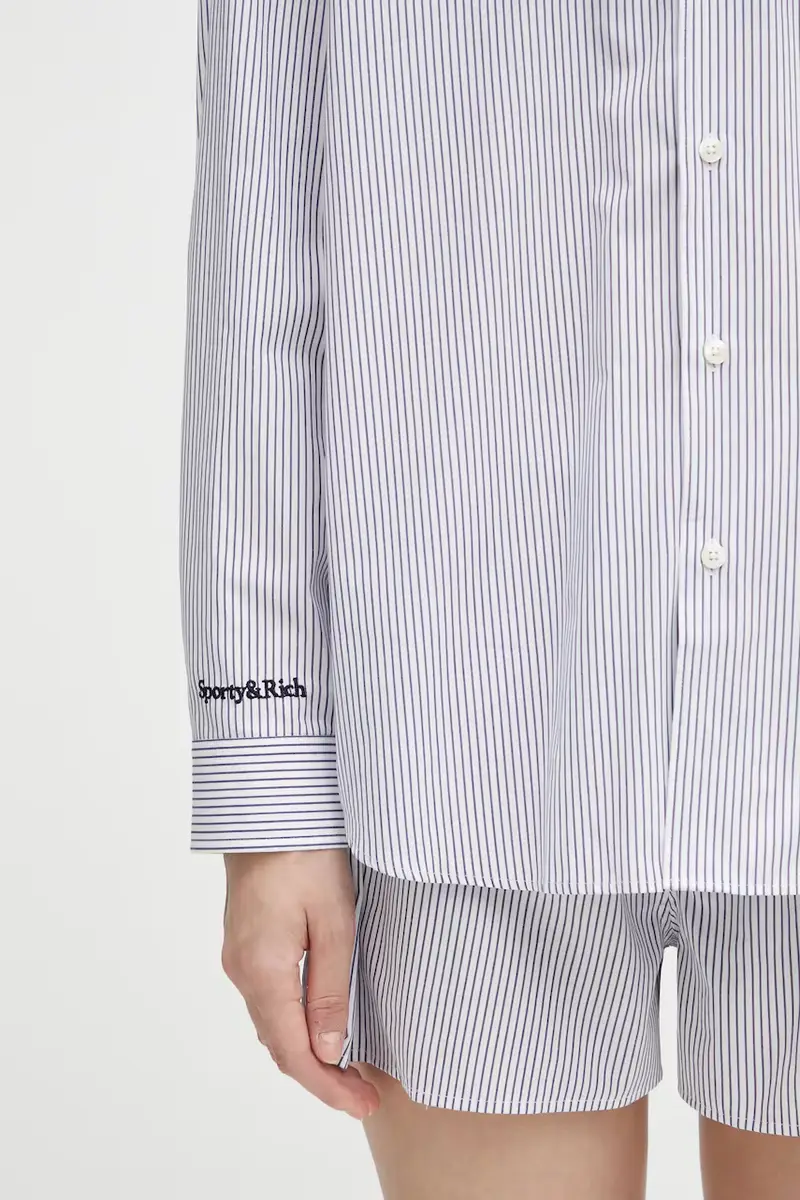 camicia in cotone Yankees Serif Oversized donna colore blu navy SI006623631ST09 miniatura 5