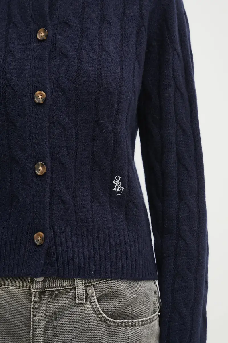 Sporty & Rich Cardigan Blu 3973388 miniatura 4