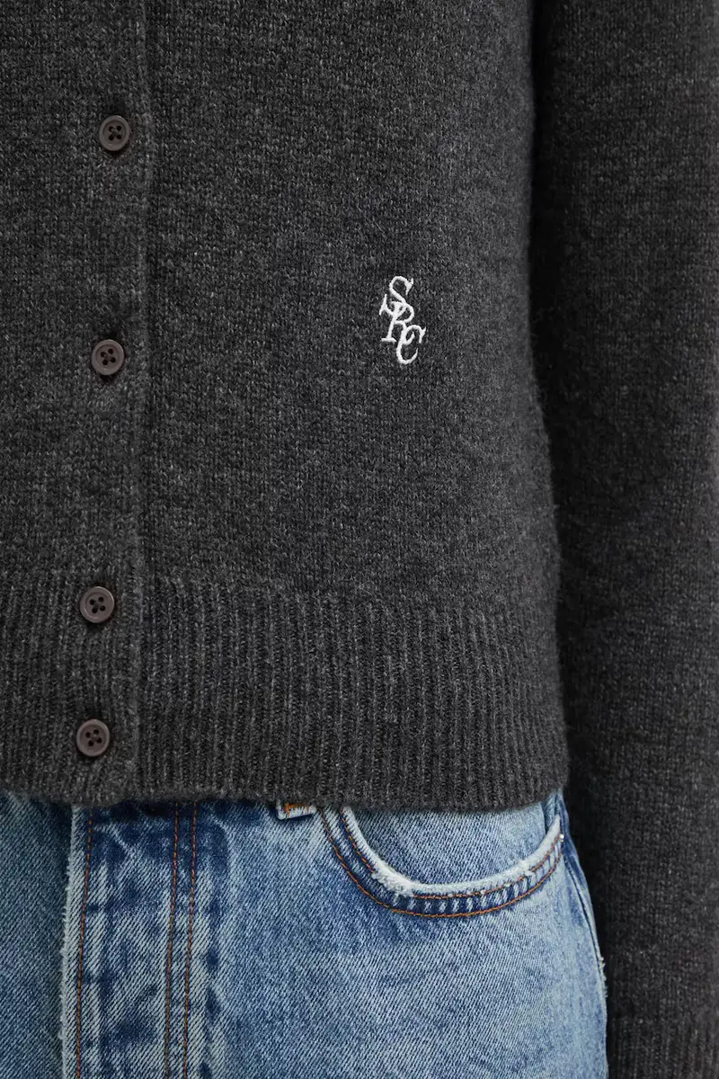 Sporty & Rich Cardigan Donna Grigio 3842444 miniatura 4