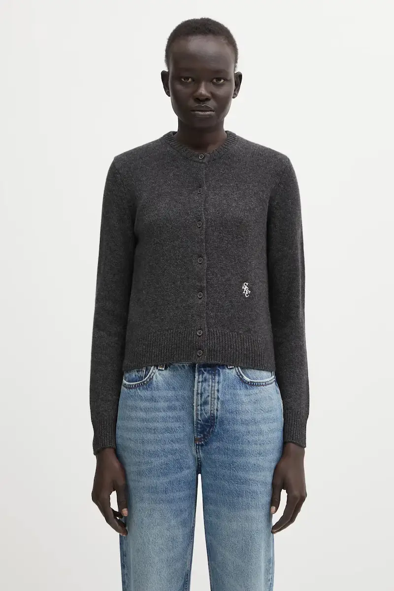 Sporty & Rich Cardigan Donna Grigio 3842444