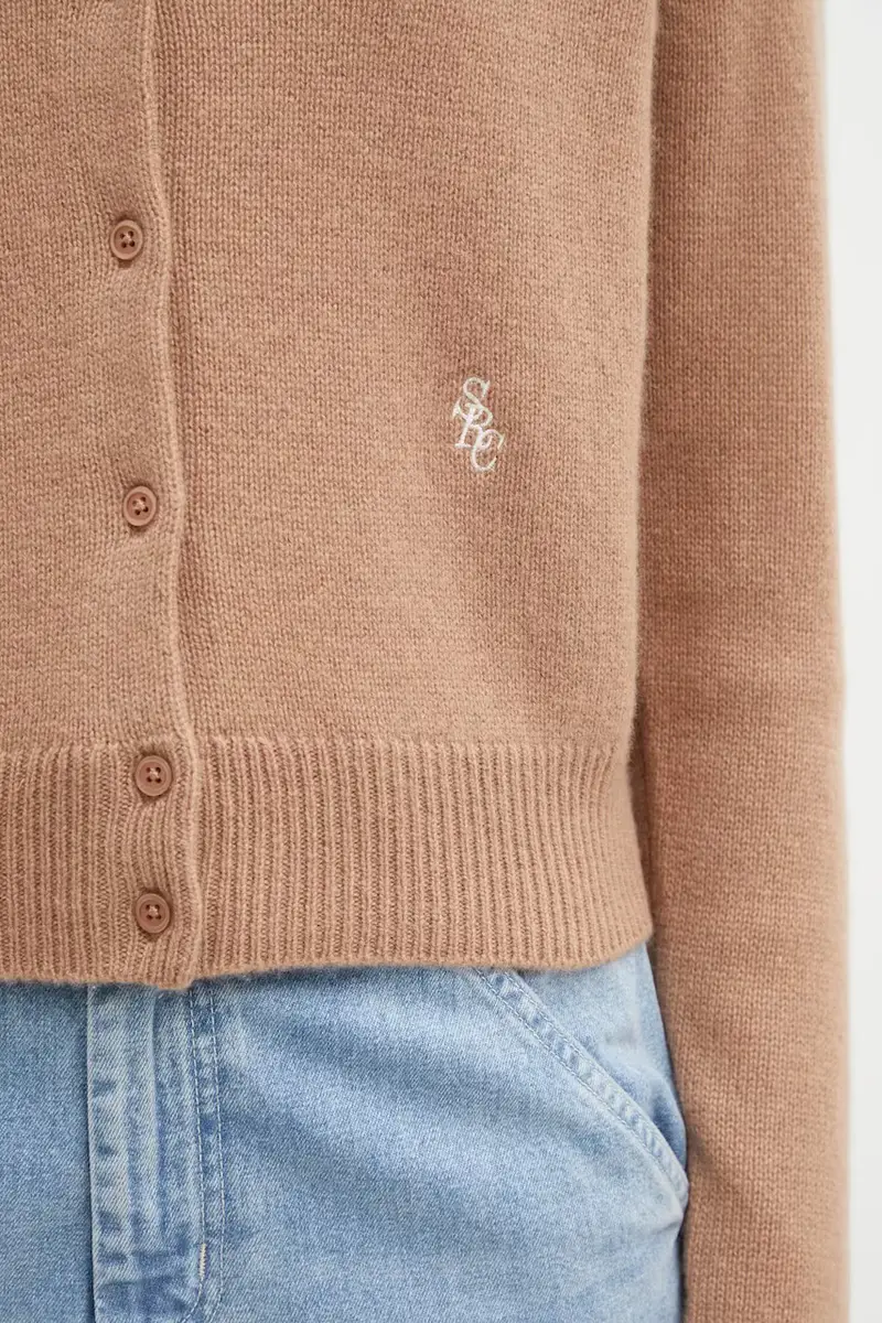 Sporty & Rich Cardigan Donna Marrone 3842465 miniatura 4