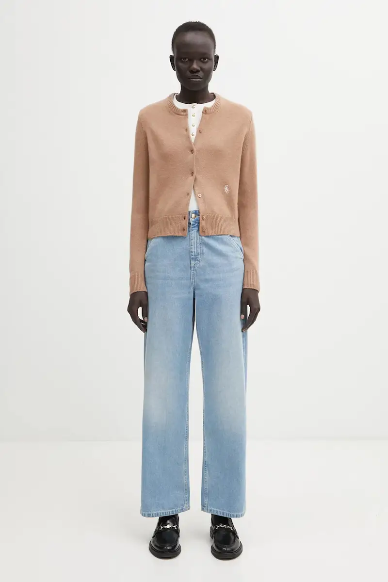 Sporty & Rich Cardigan Donna Marrone 3842465 miniatura 5