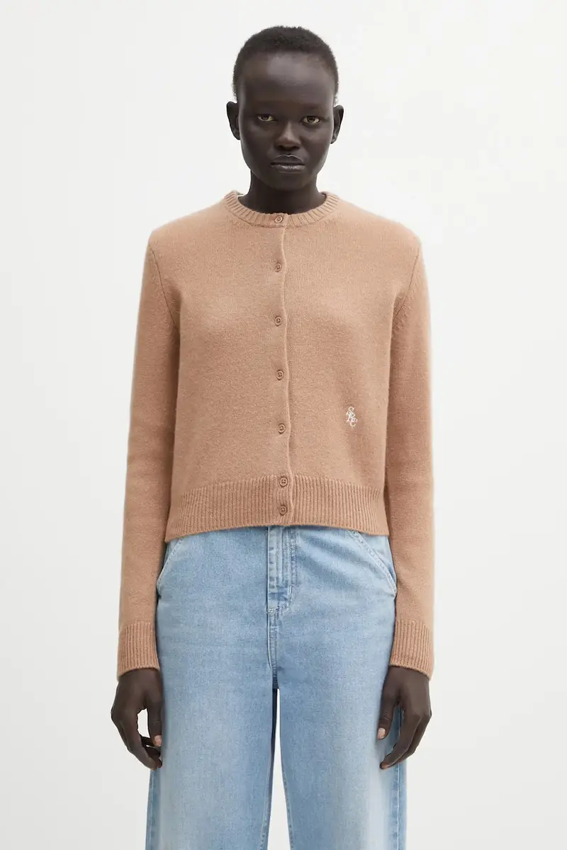 Sporty & Rich Cardigan Donna Marrone 3842465