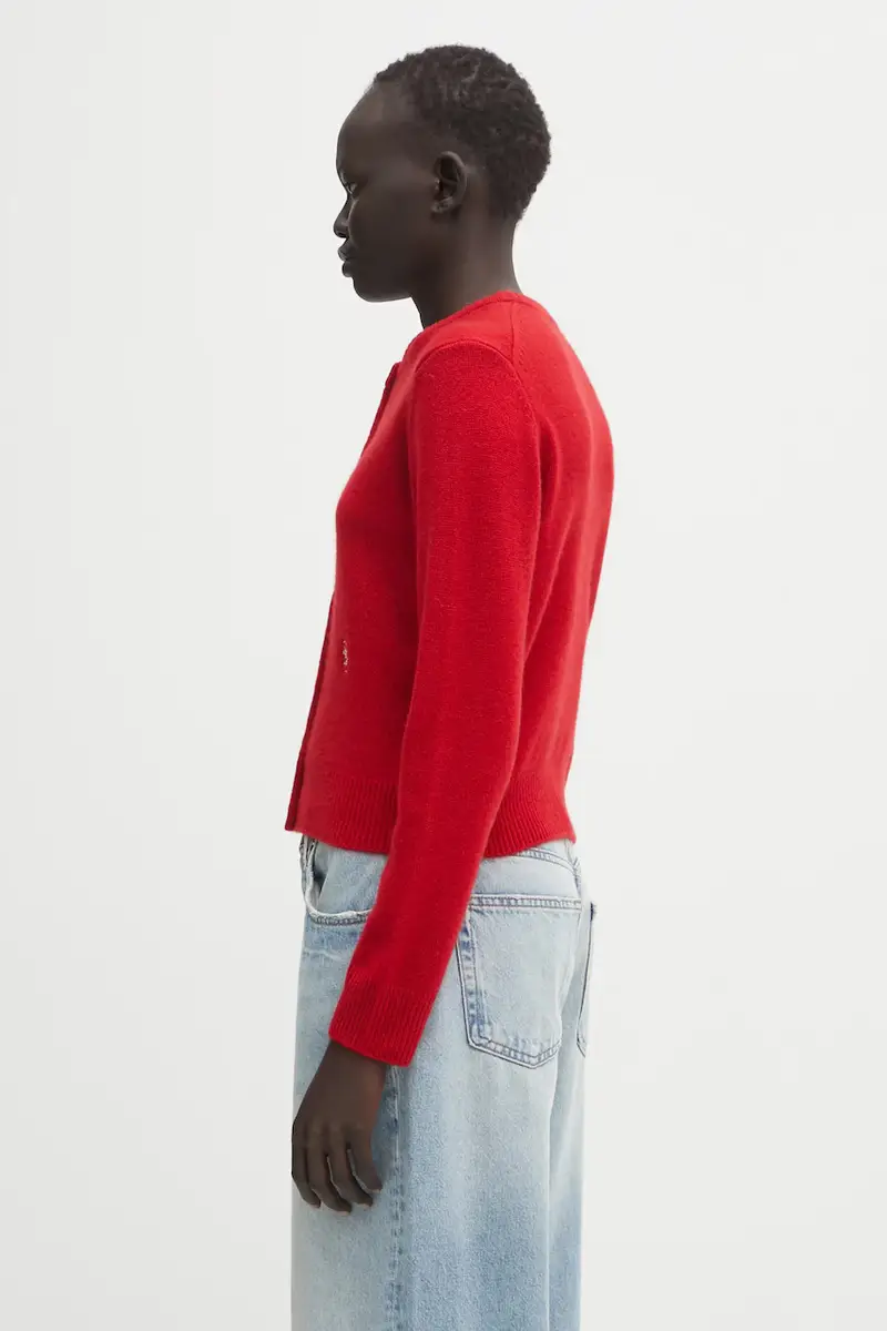 Sporty & Rich Cardigan Donna Rosso 3830562 miniatura 2