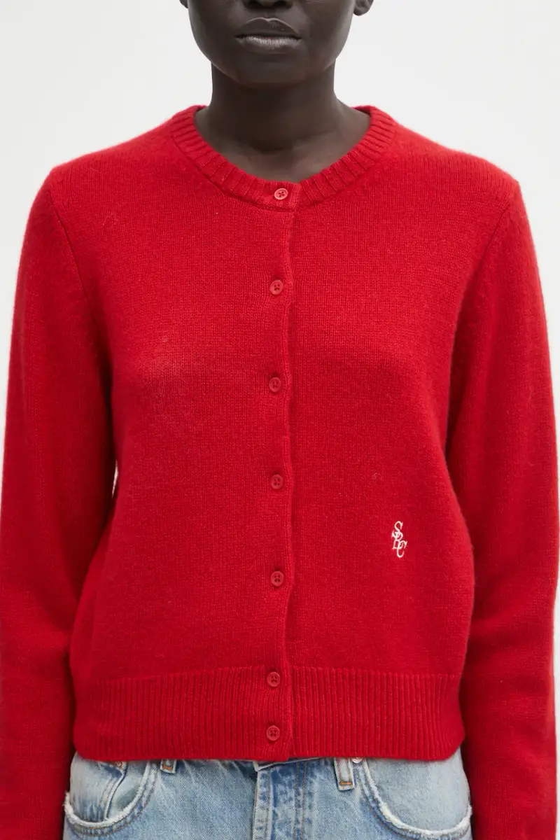 Sporty & Rich Cardigan Donna Rosso 3830562 miniatura 4