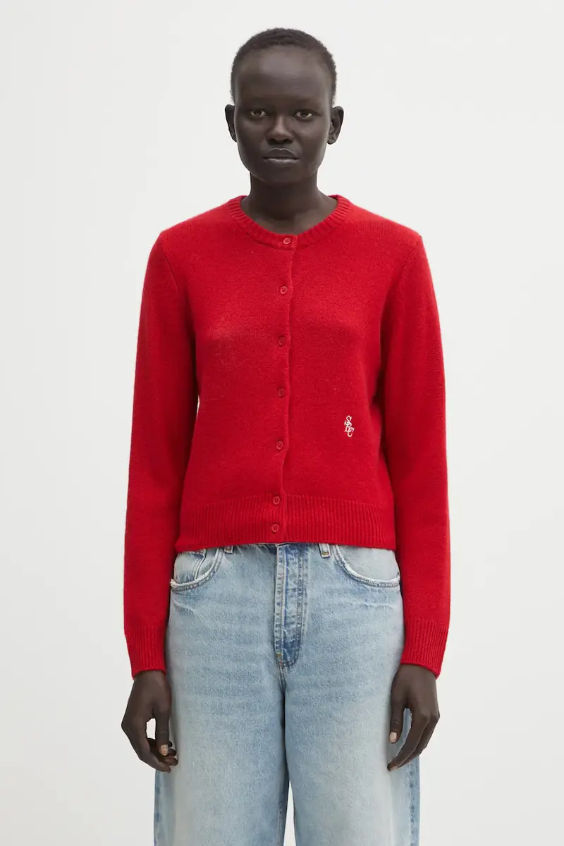 Sporty & Rich Cardigan Donna Rosso 3830562