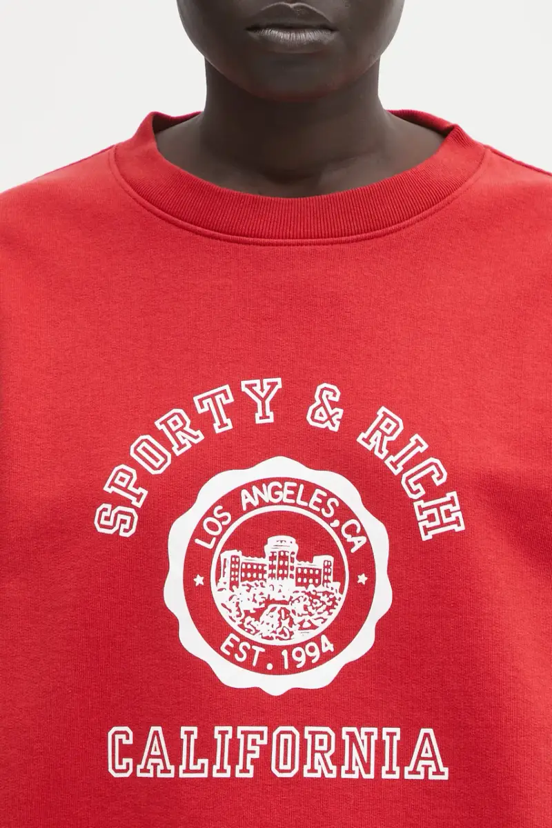 felpa in cotone California Emblem donna colore rosso ST07164033RE15 miniatura 4