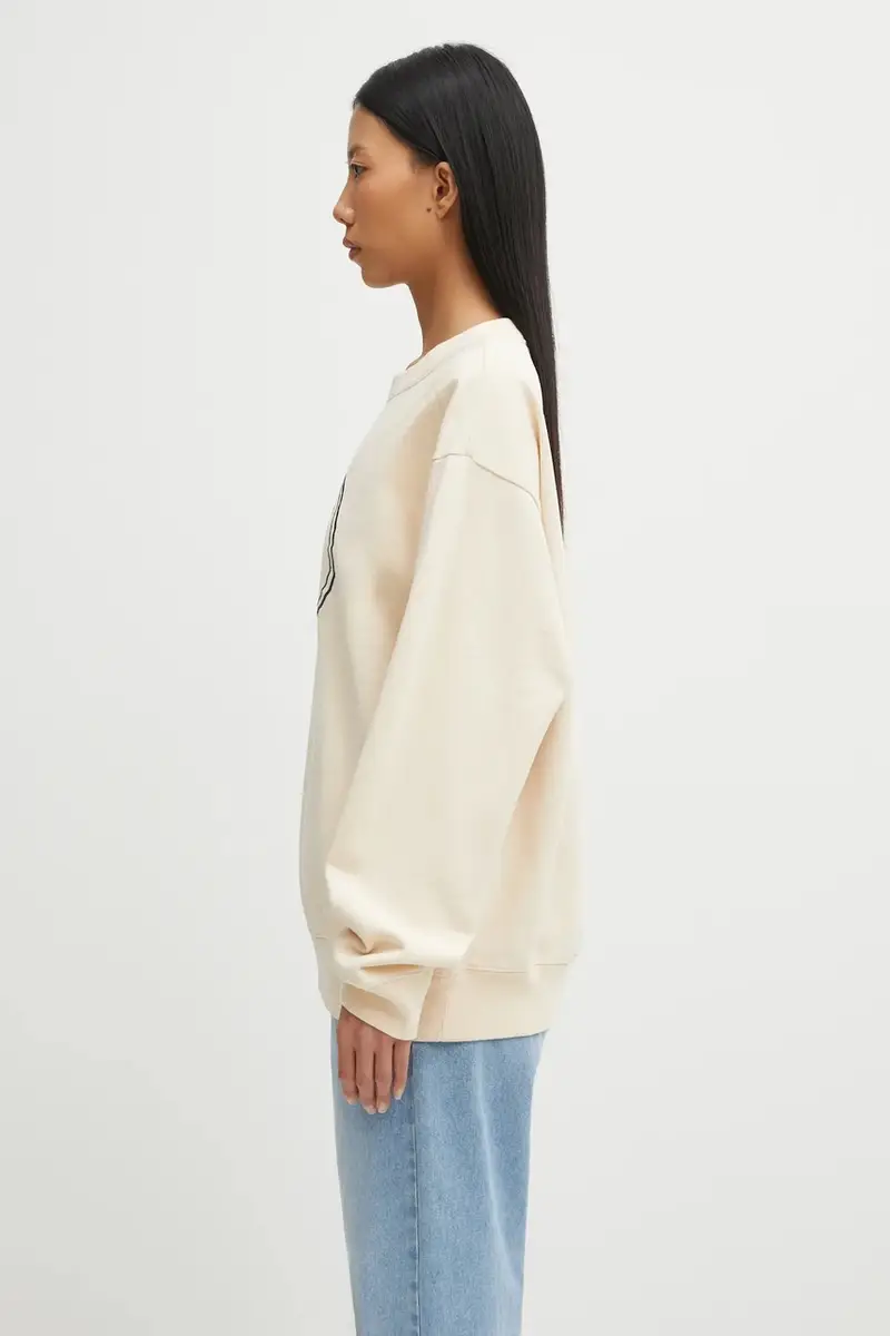 felpa in cotone Eden Crest Embroidered colore beige con applicazione ST07160621CR01 miniatura 2