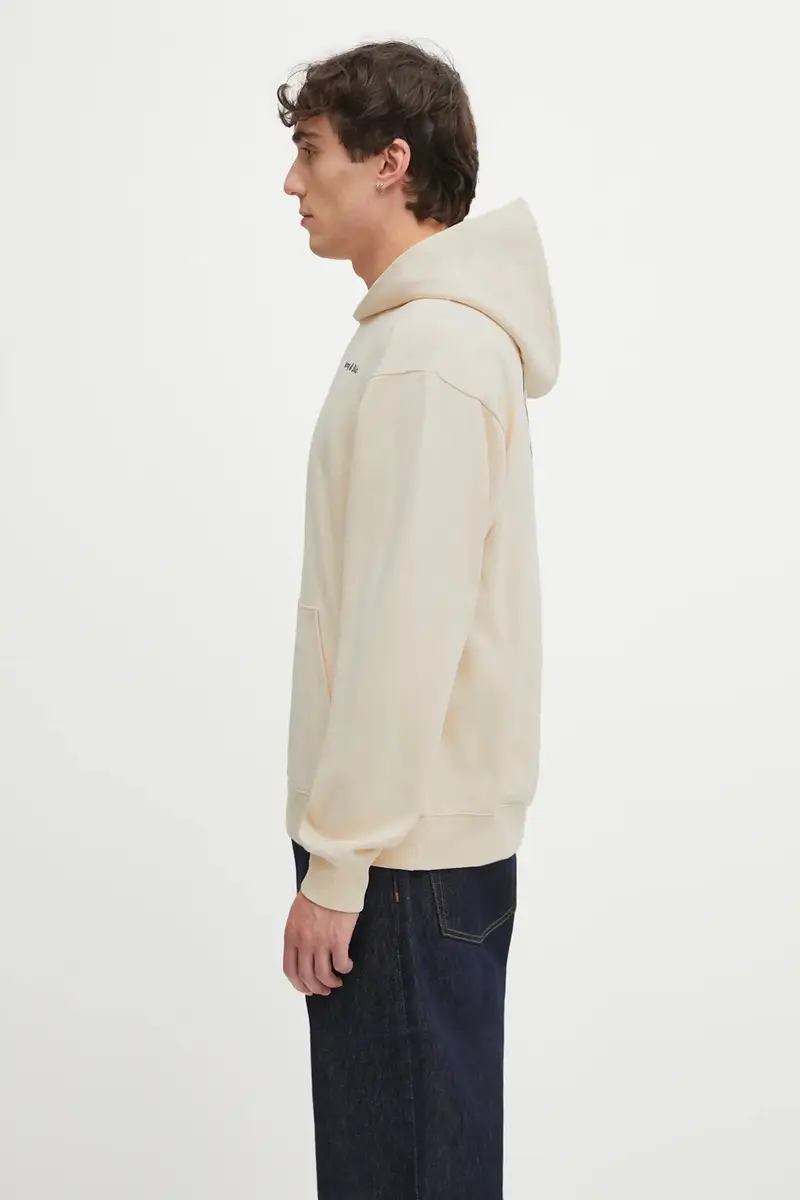 felpa in cotone Eden Crest Embroidered colore beige con cappuccio ST07060666CR01 miniatura 3