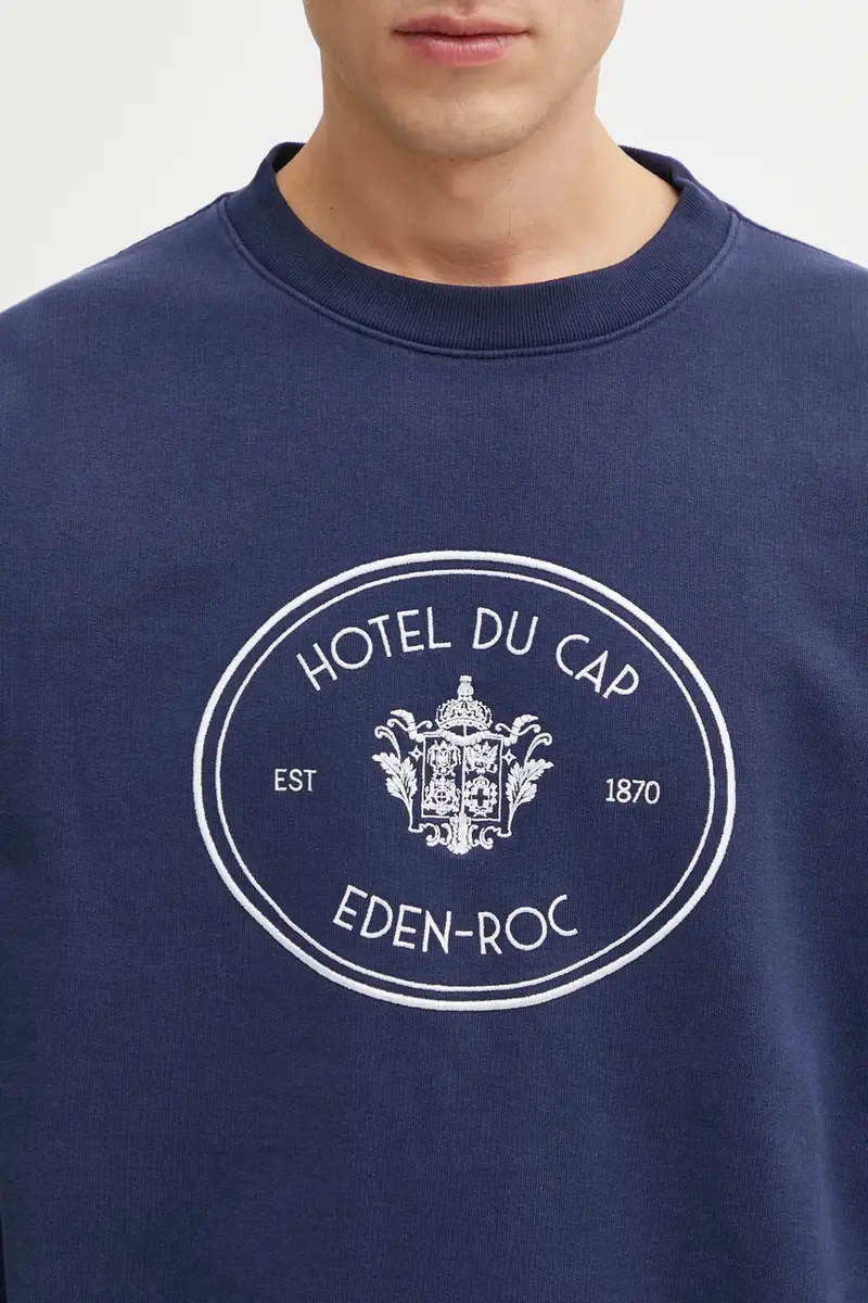 felpa in cotone Eden Crest Embroidered colore blu navy ST07160621BL106 miniatura 4