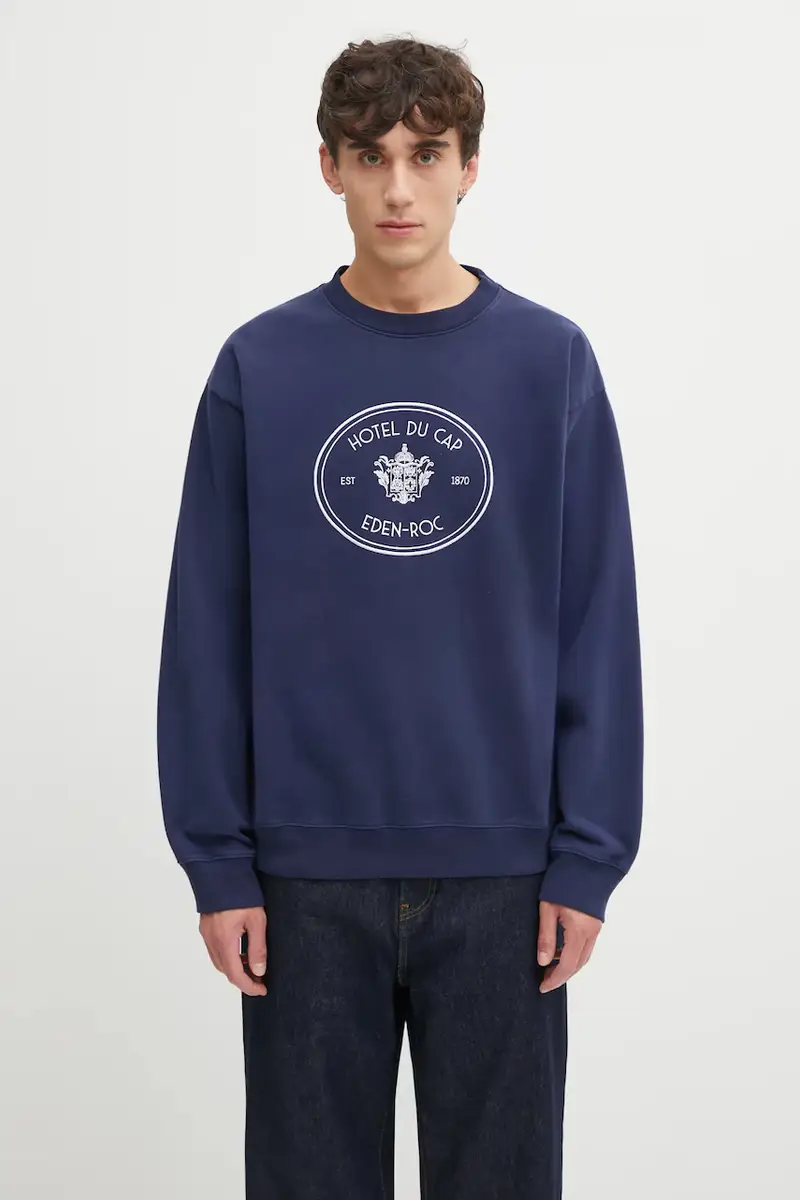 felpa in cotone Eden Crest Embroidered colore blu navy ST07160621BL106