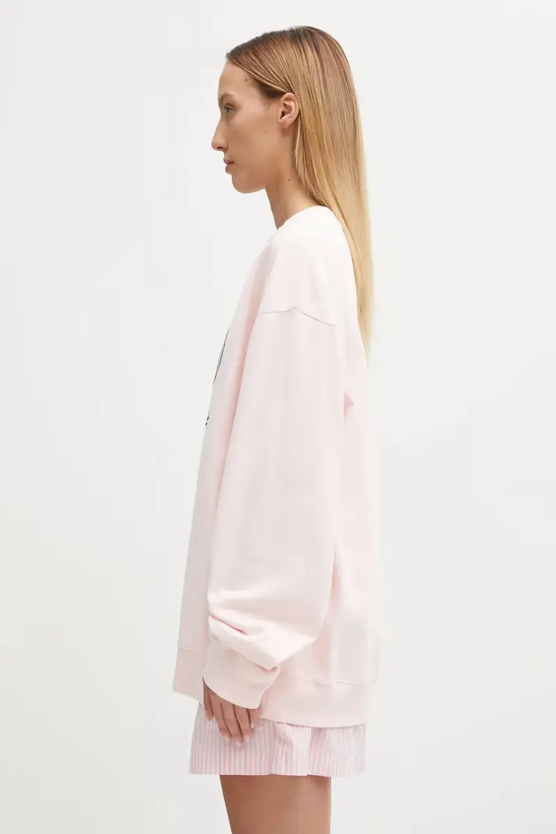 felpa in cotone Eden Crest Embroidered donna colore rosa con applicazione ST07160621P140 miniatura 2