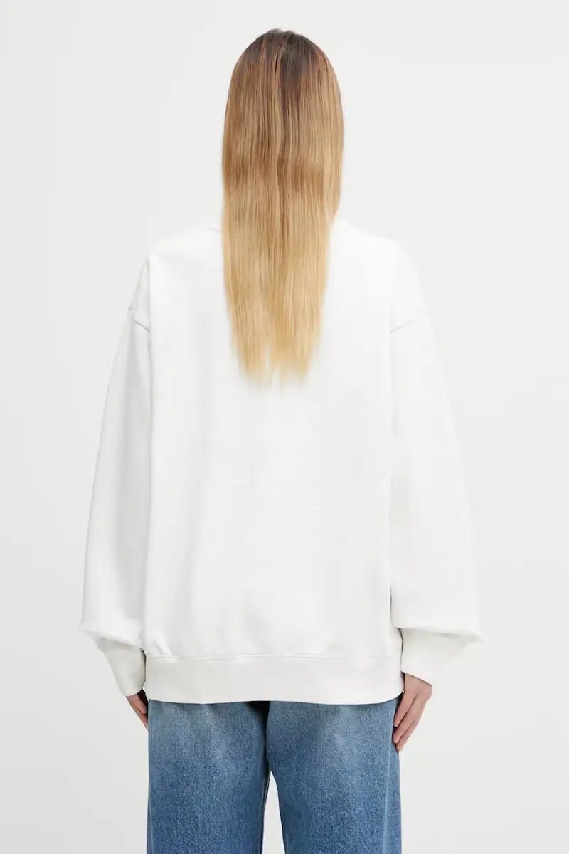 felpa in cotone Nautical Embroidered Beige miniatura 3