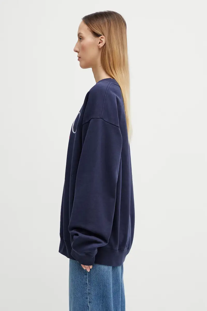 felpa in cotone Nautical Embroidered Blu navy miniatura 2