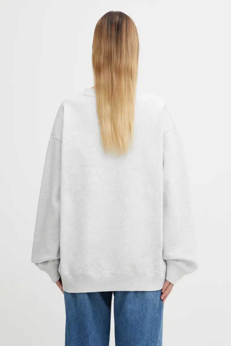 felpa in cotone Nautical Embroidered Grigio miniatura 3