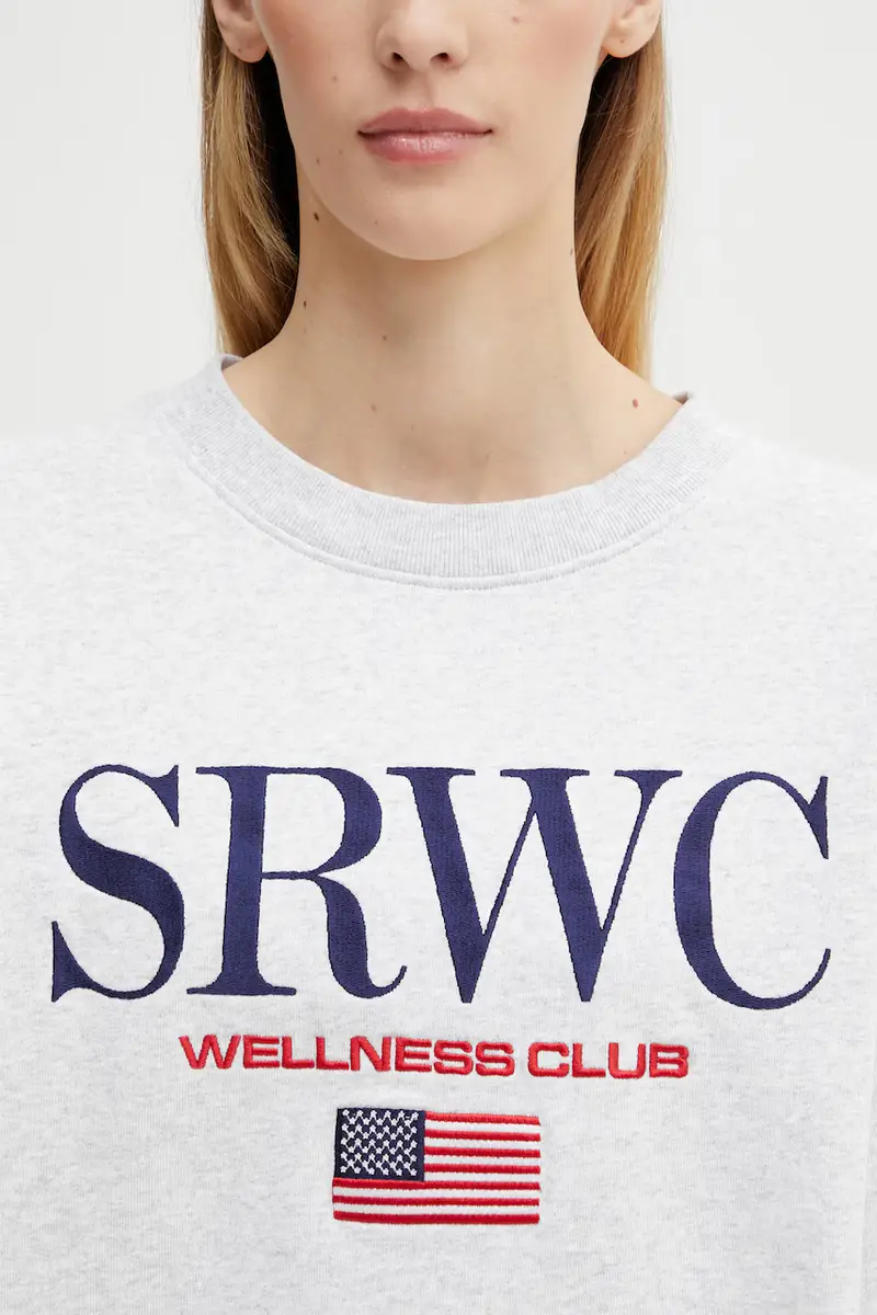 felpa in cotone Nautical Embroidered Grigio miniatura 4