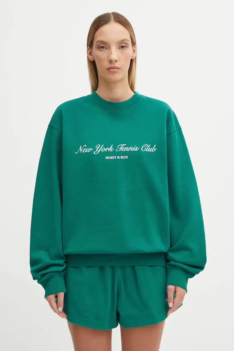 felpa in cotone Ny Tennis Club colore verde ST071621402GR03 miniatura 2