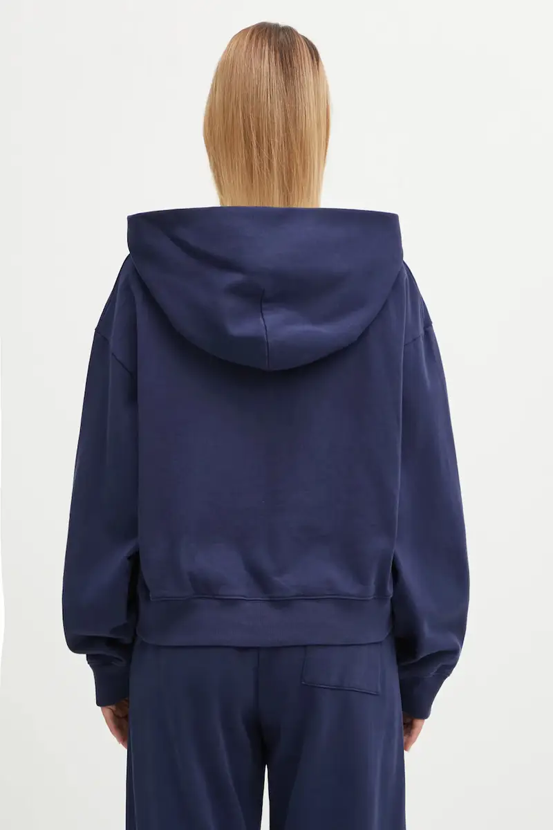 felpa in cotone Ny Tennis Club Cropped Zip donna colore blu navy con cappuccio ST068621402BL106 miniatura 3