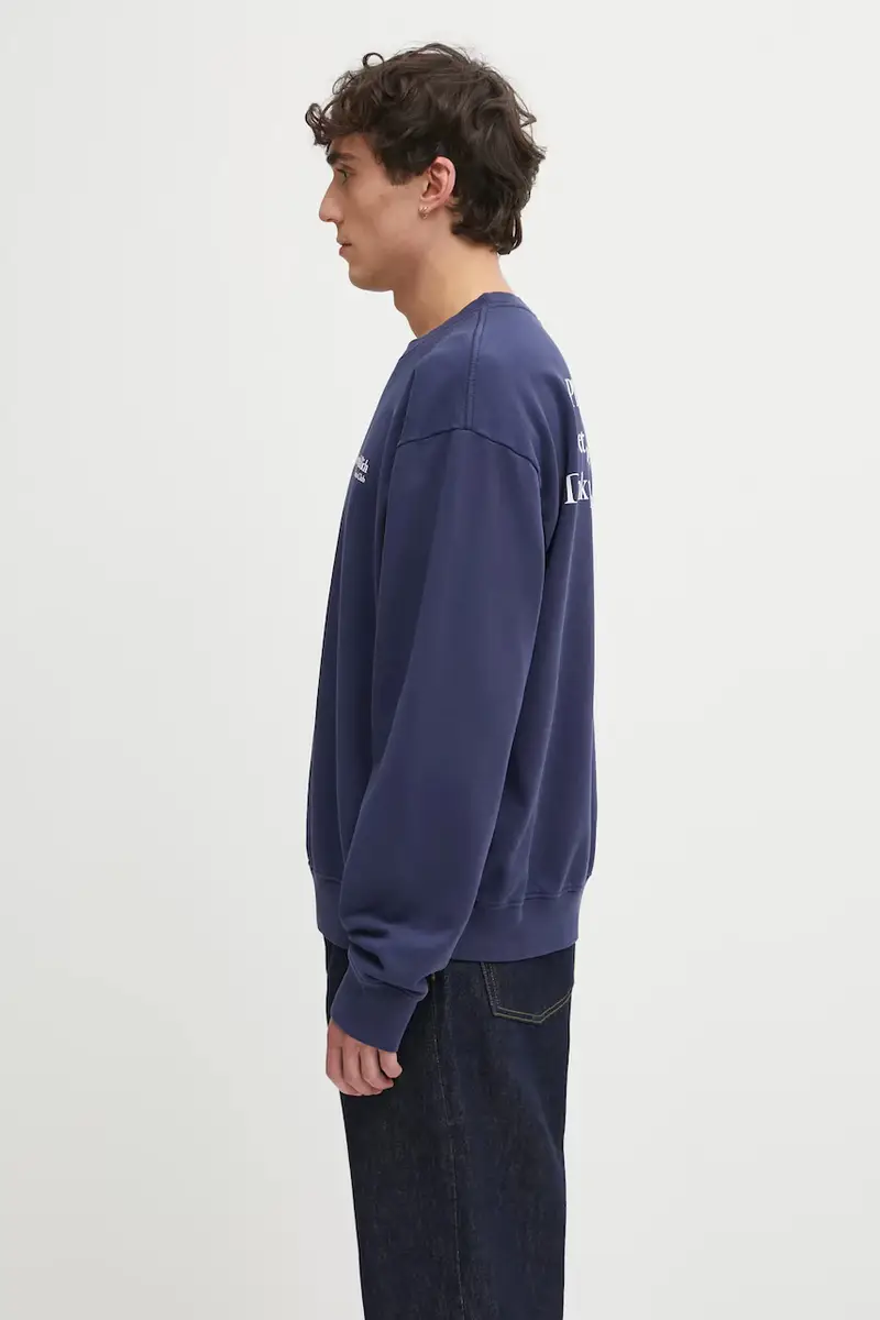 felpa in cotone Play Tennis colore blu navy ST071621425BL106 miniatura 2